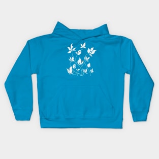 White Flowers With a Clear Blue Sky Kids Hoodie